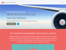 Tablet Screenshot of migrationmanager.com.au